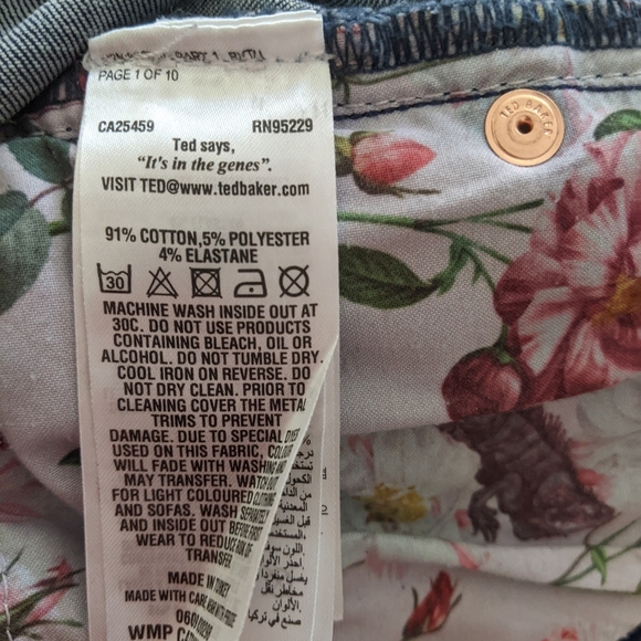 Ted Baker Catrina Uneven Raw Hem Skinny Jeans - Picture 7 of 8